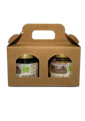 Elegant Business - Corporate gift: Jar Holder - CardBoard Box with Organic Italian Miele Sant'Agata Honey