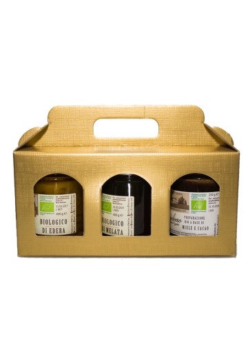 Elegant Business - Corporate gift: Jar Holder - CardBoard Box with Organic Italian Miele Sant'Agata Honey